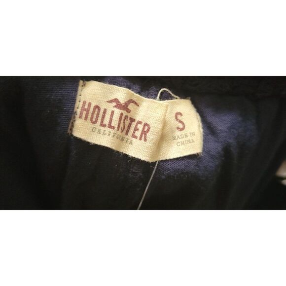 Hollister Womens Shorts Navy Blue S Lace Overlay Eyelet Pull on Short New - Picture 3 of 7